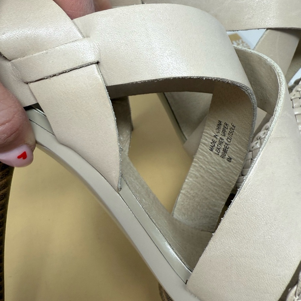 Michael Kors Strappy Platform Heels Beige Open Toe High Heel Sandals - Picture 10 of 12
